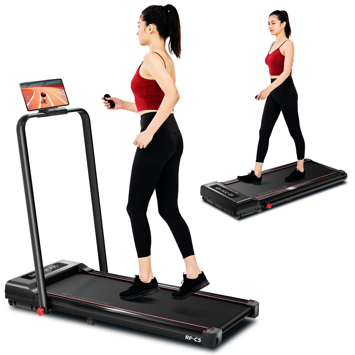 Remote Control Foldable Treadmill With LED